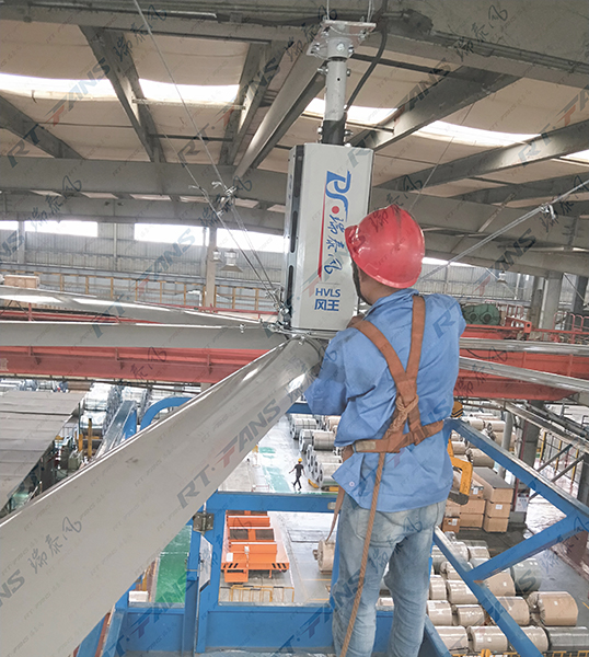 廣州大型工業(yè)吊扇安裝，瑞泰風(fēng)教您安裝小竅門